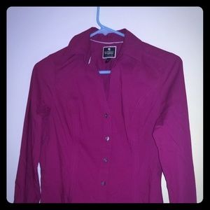 2. 1 Magenta & 1 White Express Essential Shirts